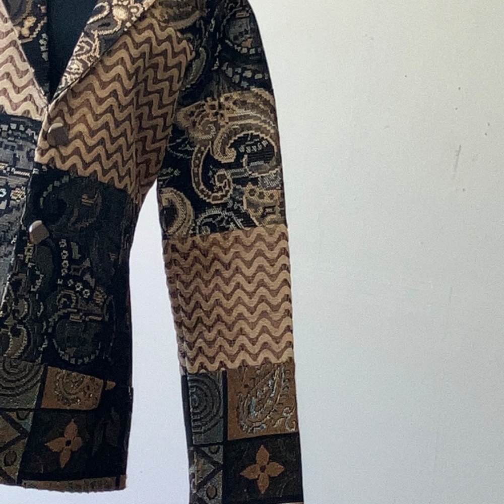 Kyra brown and black, tapestry, multi print blazer - Picture 5 of 12